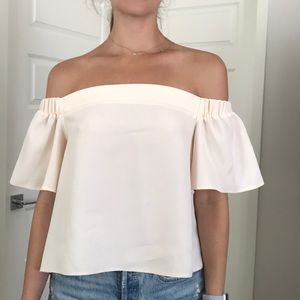 Topshop off the shoulder blouse